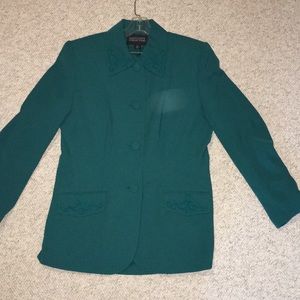Wonderful teal 2 pc suit